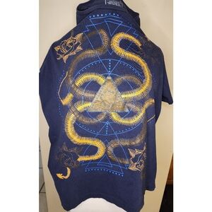 Vintage Sean John Shirt Size L Pyramid Roses Snake Y2K 90s P Diddy Puff Daddy